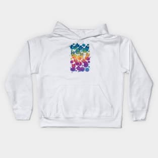 Ink cat rainbow! Kids Hoodie